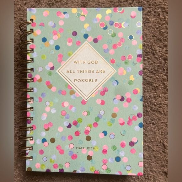 Colorful Confetti Christian Spiral Notebook - Picture 1 of 3